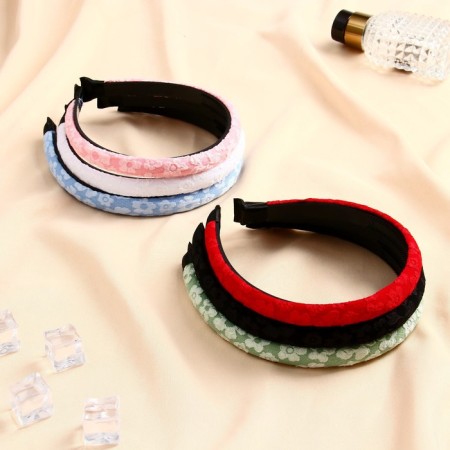 Hair rim "Ariella" flowers, 1 cm, mix-1
