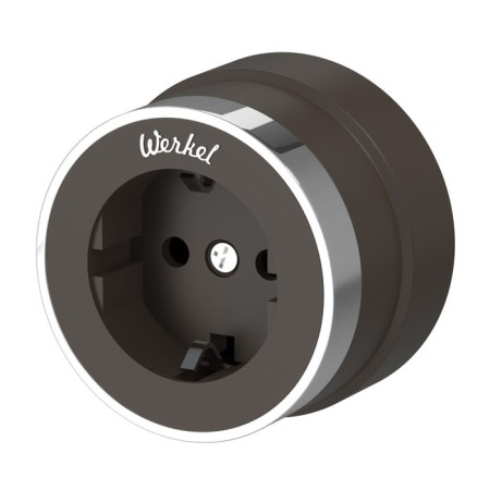 The socket W5871052 with the grounding of Vintage, Mokko matte chrome