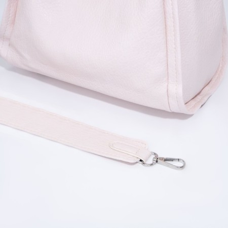Bag Women's Tout on the button, a lightning cosmetic bag, beige color-5