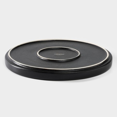 Porcelain dish for supply magistro pietra lunare, d = 22 cm, black color-2