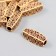 Beads for creativity plastic "Ethno. Leaves" set of 20 g 1.1x1.1x3 cm