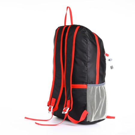 Tourist backpack 25l, folding, waterproof, with lightning, 4 pockets, black color-2