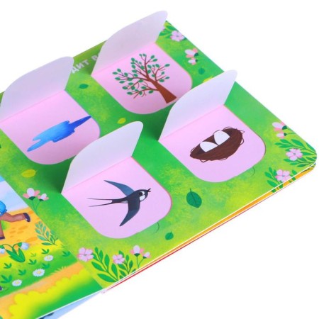 Cardboard book with windows "From winter to summer", 10 p.-2