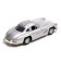 Metal machine "luxury", inertial, doors open, 1:32, silver color