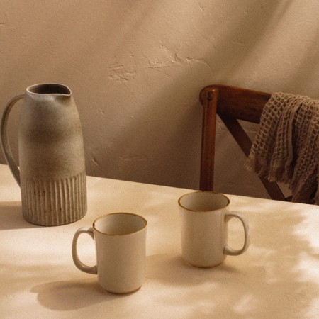 A set of porcelain mugs SL Home "Leggero", beige color-3