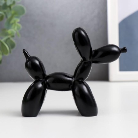 Souvenir Polystone "Air Ball - Dog" Black 8x10x4 cm-3