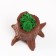 Concrete Kashpo "stump" 7.5x8.5x7 cm dark brown with moss (moss stabilized)