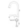 ACCOONA A4819P kitchen mixer, single -leaf, silicone spout, brass, orange/chrome