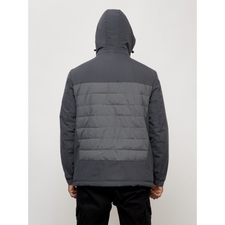 Male spring jacket, size 48, dark gray color-14
