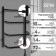 Electric towel Zein PE-07 "Bridge", 400x600 mm, 4 crossbars, black