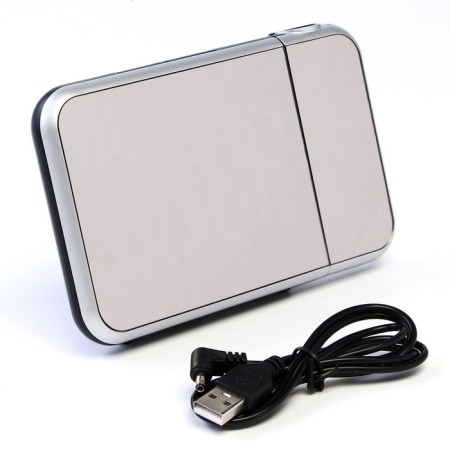 Clock - Electronic desk an alarm clock with a projection on the ceiling, calendar, 2AAA, USB-4