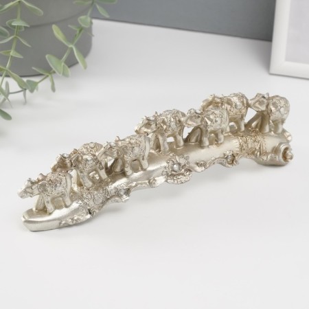 Souvenir Polystone Straza "Seven Elephants on the Bosk" 6.5x22x4.5 cm-2