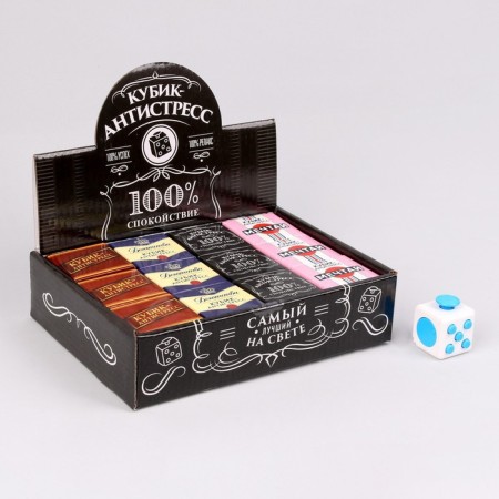 Antistress cube "100% calm", mix, in showbox-7