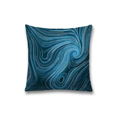 Decorative pillowcase "Blue vortex", on lightning, size 45x45 cm