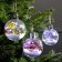 A set of Christmas tree balls "Tinsel Stars" 3 pcs., Battery, 5 LED, glow white glow