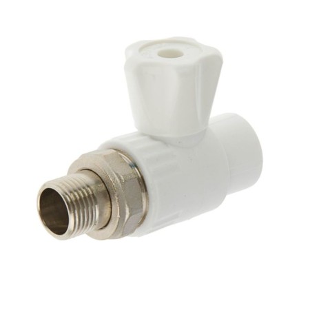 Ball crane for Valfex radiator, polypropylene, straight, 20 x 1/2 "-1