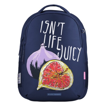 Youth backpack, 42 ​​x 31 x 14 cm, ergonomic back, Bruno VisConti 12-008, + Penal "Juicy. Figure"-2