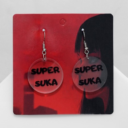 Acryl Earrings Super suka, black color