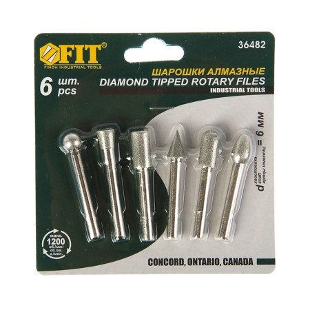 A set of balls Fit 36482, enhanced steel with diamond spraying, pin 6 mm, 6 pcs.-1