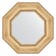Mirror in a baguette frame, aged silver with an ornament of 120 mm, 63x63 cm