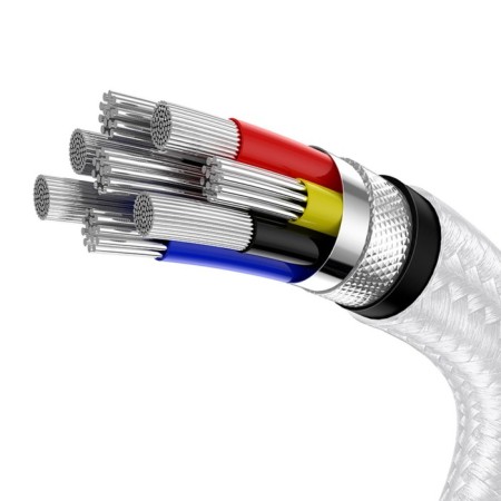 Cable Baseus, Type-C-Type-C, 5 A, 100W, 2 m, white-6