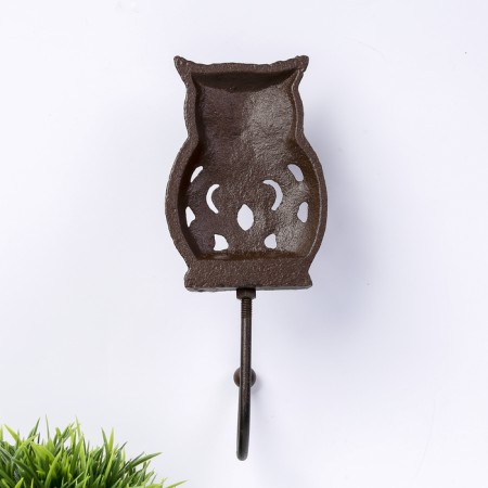 Decorative metal hook "Filin with patterns" 17.5x7.3x6 cm-3