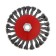 Metal brush for Ushm scrap, twisted wire, "plate", M14, 125 mm