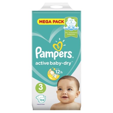Pimpers Active Baby (6-10 kg), 124 pcs-1