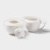 The porcelain setting Wilmax "Julia Vysotskaya", 2 items: sugar tower 340 ml, milkman 280 ml, white color
