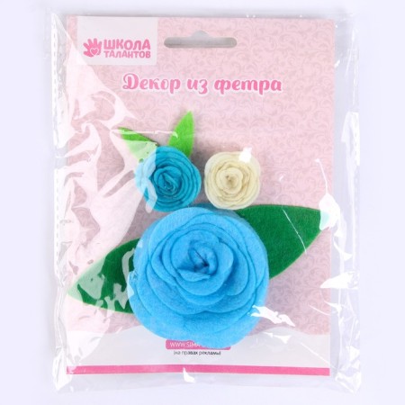 Set for creativity: Decor made of felt and a set of beads "Flower Fantasy"-4