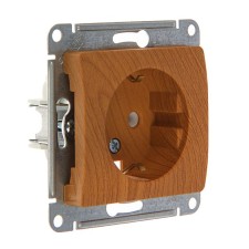 Glossa socket Sche GSL000543, 16 A, single, hidden, with salary, oak color