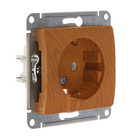 Glossa socket Sche GSL000543, 16 A, single, hidden, with salary, oak color
