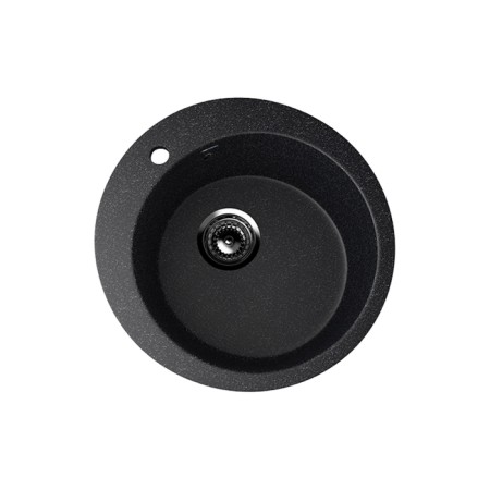 Kitchen wash Ulgran u405-308, d = 495 mm, black color