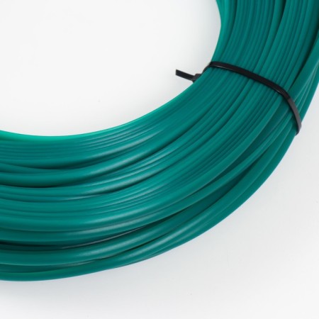 Smooth artificial rattan 7 mm 100 m half a pipe (green) mix-1