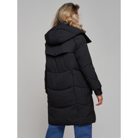 Coat insulated winter female, size 50, black color-22