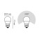 LED LED ELEMENTARY 10W ball 4100K neutr. Bel. E27 730lm Gauss 53220