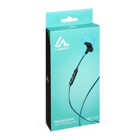 Luazon VBT headphones 1.12, wireless, vacuum, BT 4.1, 80 mAh, black and blue-7