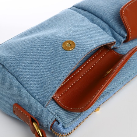 Female bag Textura, average size, color of blue jeans-6