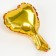 Foil ball 5 "heart", gold