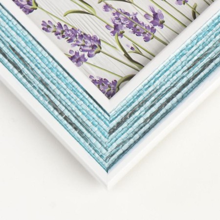 Photo frame plastic 13x18 cm "Weaving" blue-blue with white stroke 21.5x16.5 cm-3