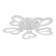 Causteen with FDD "Milan" 5xled 110W 3000-6000k Dimmer, white 60x60x9 cm Bayerlux