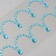 Stick plastic rhinestones "suspensions" blue 35x8 cm