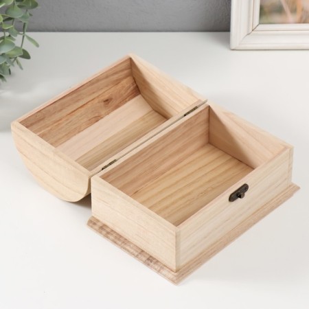 Casket Wood for painting "chest" Castle hook 18x12x12 cm-2