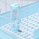 A cage for rodents with sliding pallets 60 x 35 x 47 cm, blue