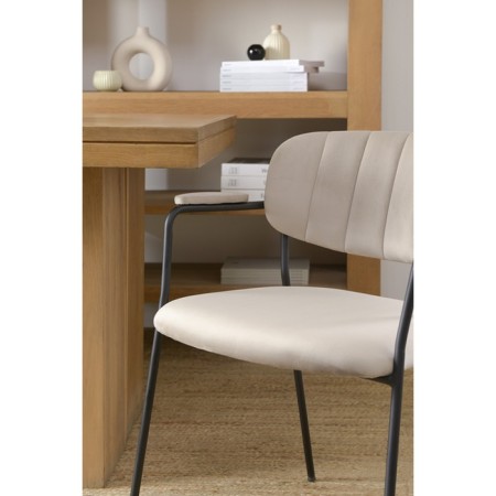 Eirill chair, 530 × 590 × 770 mm, velor, gray-beige color-12