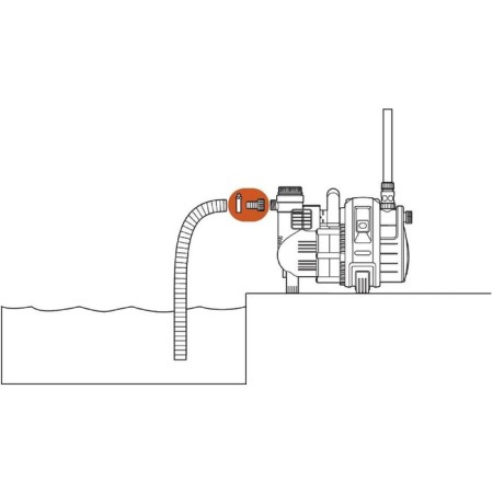 Bottom hose fitting, 3/4 "(19 mm), with a clamp, plastic, Gardena-1