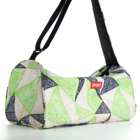 Sports bag, textura, average size, green color-2