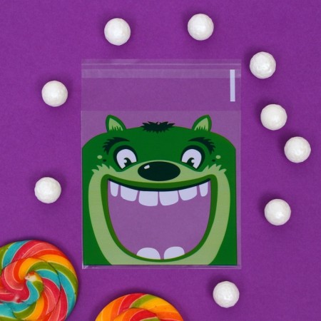 BOPP package with sticky tape, "festive assorted", 7*7+3cm-3