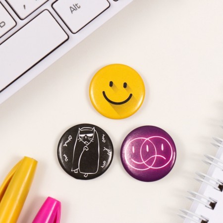 Icons sunset set 3 pcs d = 25 mm "How is the mood?" 7x7 cm-2