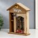 Keywood wood 4 hook and shelf "keys and heart" 26x21x6 cm